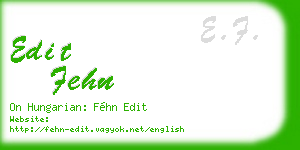 edit fehn business card